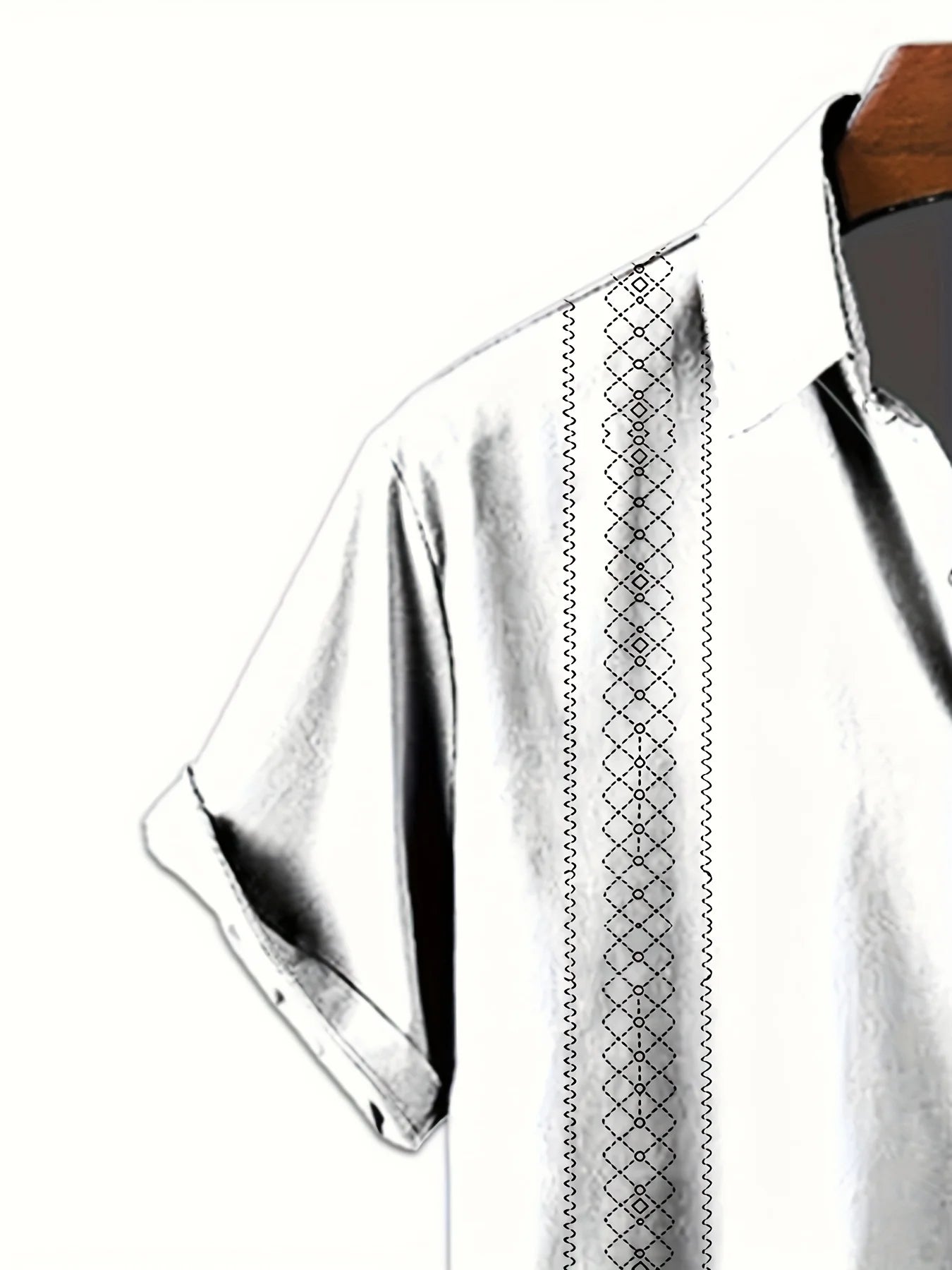 A nova camisa masculina de manga curta para o verão de 2025 é leve, respirável, casual e impressa com patinação 3D