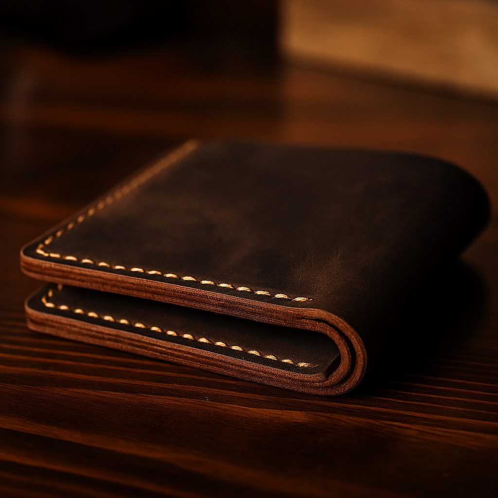 Carteira Masculina de Couro Vintage Crazy Horse