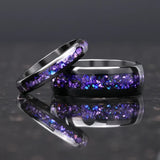 Anel de carboneto de tungstênio para homem anillos bague homme pareja de compromiso moda jóias banda de casamento anéis de noivado de ametista