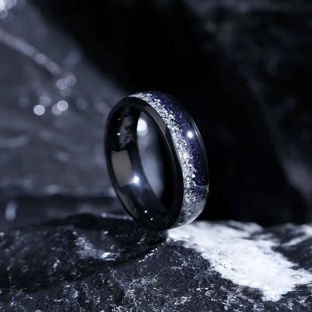 Anel de carboneto de tungstênio preto de 8mm para homem anillos bague homme pareja de compromiso joias da moda aliança de casamento noivado rin