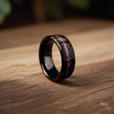 Anel de carboneto de tungstênio preto para homem anillo bague homme pareja de compromiso moda jóias banda de casamento galáxia anéis de noivado