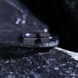 Anel de carboneto de tungstênio preto de 8mm para homem anillos bague homme pareja de compromiso joias da moda aliança de casamento noivado rin