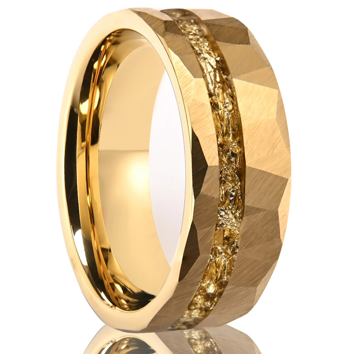 Anillo hombre clássico anel de tungstênio banhado a ouro jóias luxo joyeria anéis de casamento anillos de compromiso accesorios hombre