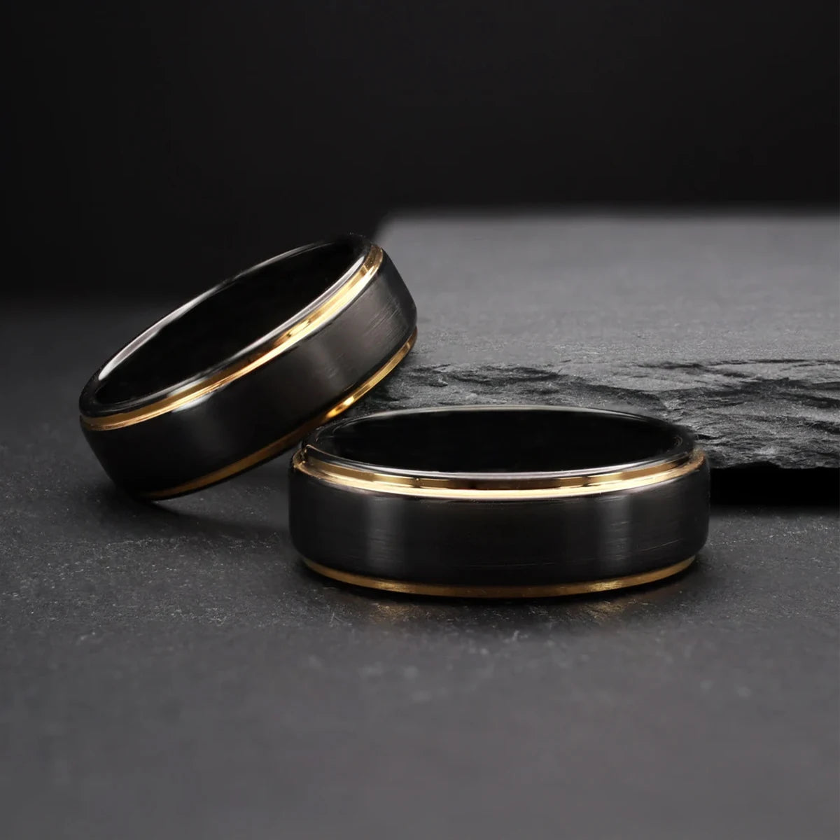 Anéis clássicos de carboneto de tungstênio para homens anillos bague homme pareja de compromiso joias da moda alianças de casamento anel de noivado