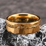 Anillo hombre clássico anel de tungstênio banhado a ouro jóias luxo joyeria anéis de casamento anillos de compromiso accesorios hombre