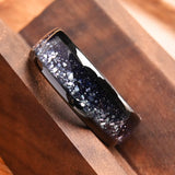 Anel de carboneto de tungstênio preto de 8mm para homem anillos bague homme pareja de compromiso joias da moda aliança de casamento noivado rin