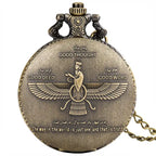 Relógio de bolso de quartzo com cabeça de Buda, aroma tibetano, templo budista, corrente religiosa, colar vintage, presente para homens e mulheres