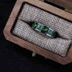 Anel de tungstênio de cristal verde 6mm para homem anillos bague homme pareja de compromiso joias da moda alianças de casamento anéis de noivado
