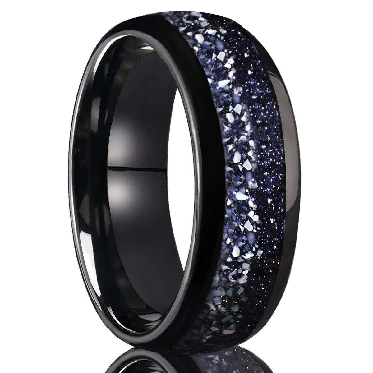 Anel de carboneto de tungstênio preto de 8mm para homem anillos bague homme pareja de compromiso joias da moda aliança de casamento noivado rin
