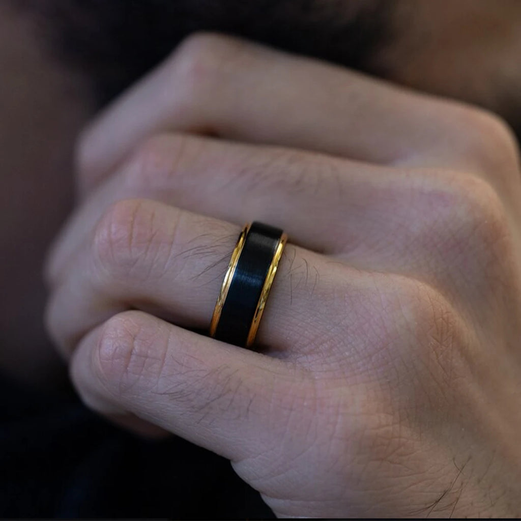 Anéis clássicos de carboneto de tungstênio para homens anillos bague homme pareja de compromiso joias da moda alianças de casamento anel de noivado
