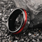Anel de carboneto de tungstênio preto 8mm para homem anillos bague homme pareja de compromiso joias da moda alianças de casamento anéis de noivado
