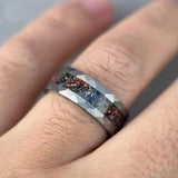 Anel de noivado de carboneto de tungstênio de 8mm para homens anillos punk anillo hombre pareja bague homme ossos de dinossauro casal anéis de casamento