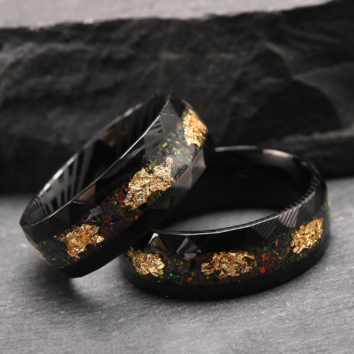 Anéis homem punk jóias bijoux tendance parejas opala goth anel anillos pareja y2k acessórios jóias vintage casais presentes