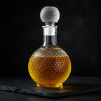 Decantador de Cristal Quadrado com Tampa Hermética