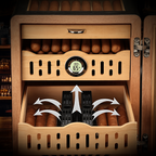 Caixa Umidificadora Premium com Vidro e Acessórios