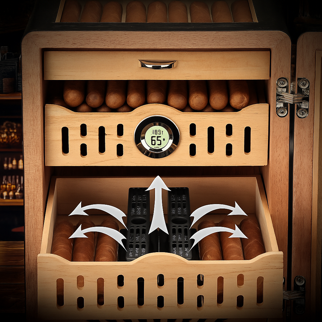 Caixa Umidificadora Premium com Vidro e Acessórios