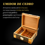 Umidificador de Charutos de Madeira de Cedro Luxuoso