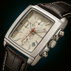 Relógio Cronógrafo com Pulseira de Couro