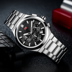 Relógio Masculino Militar com Pulseira de Aço