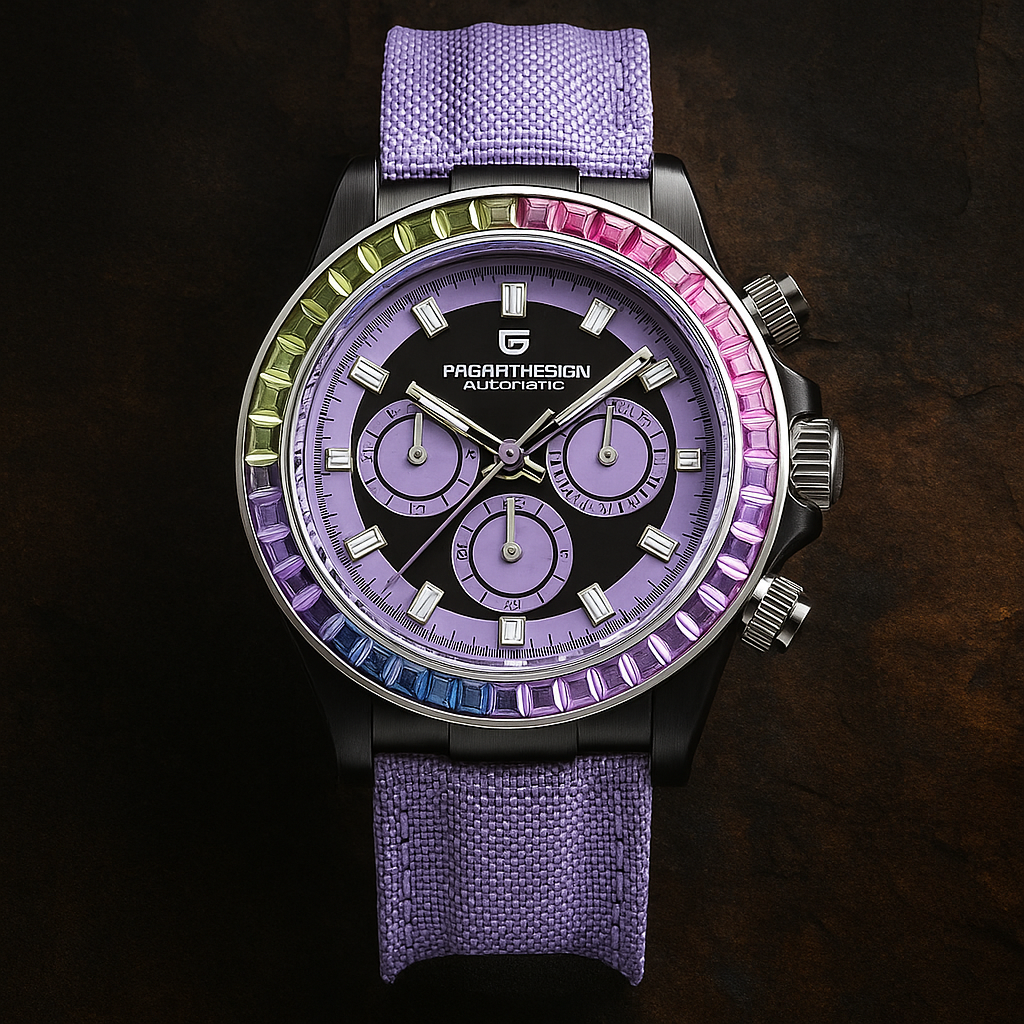 Relógio Cronógrafo Arco-íris 40mm