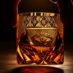 Copo de Cristal Kiriko Olho de Deus Âmbar