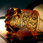 Copo de Cristal Kiriko Olho de Deus Âmbar