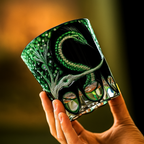 Copo de Cristal Cobra Edo Kiriko - Luxo e Exclusividade