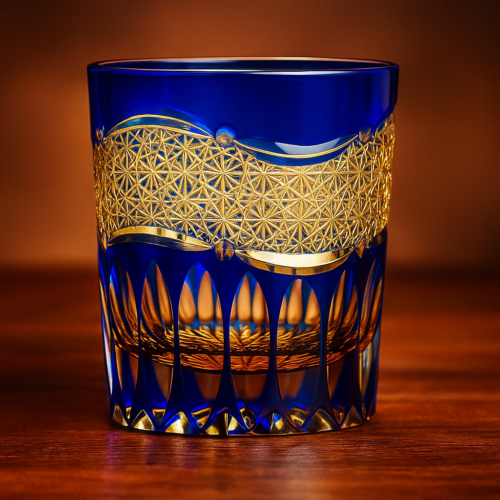 Copo de Cristal Edo Kiriko - Luxo Japonês