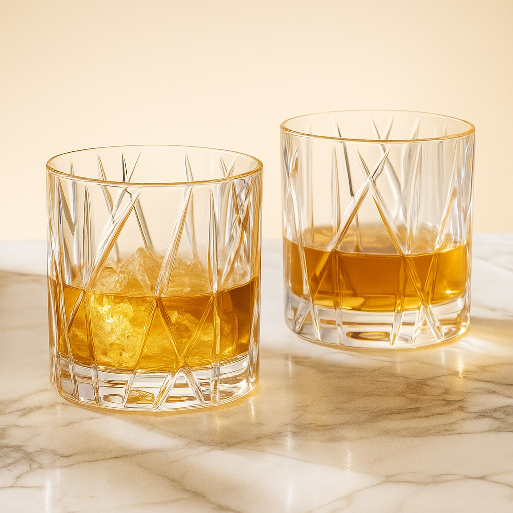 Copo de Cristal Nórdico para Whisky - Arte em Luz e Sombra