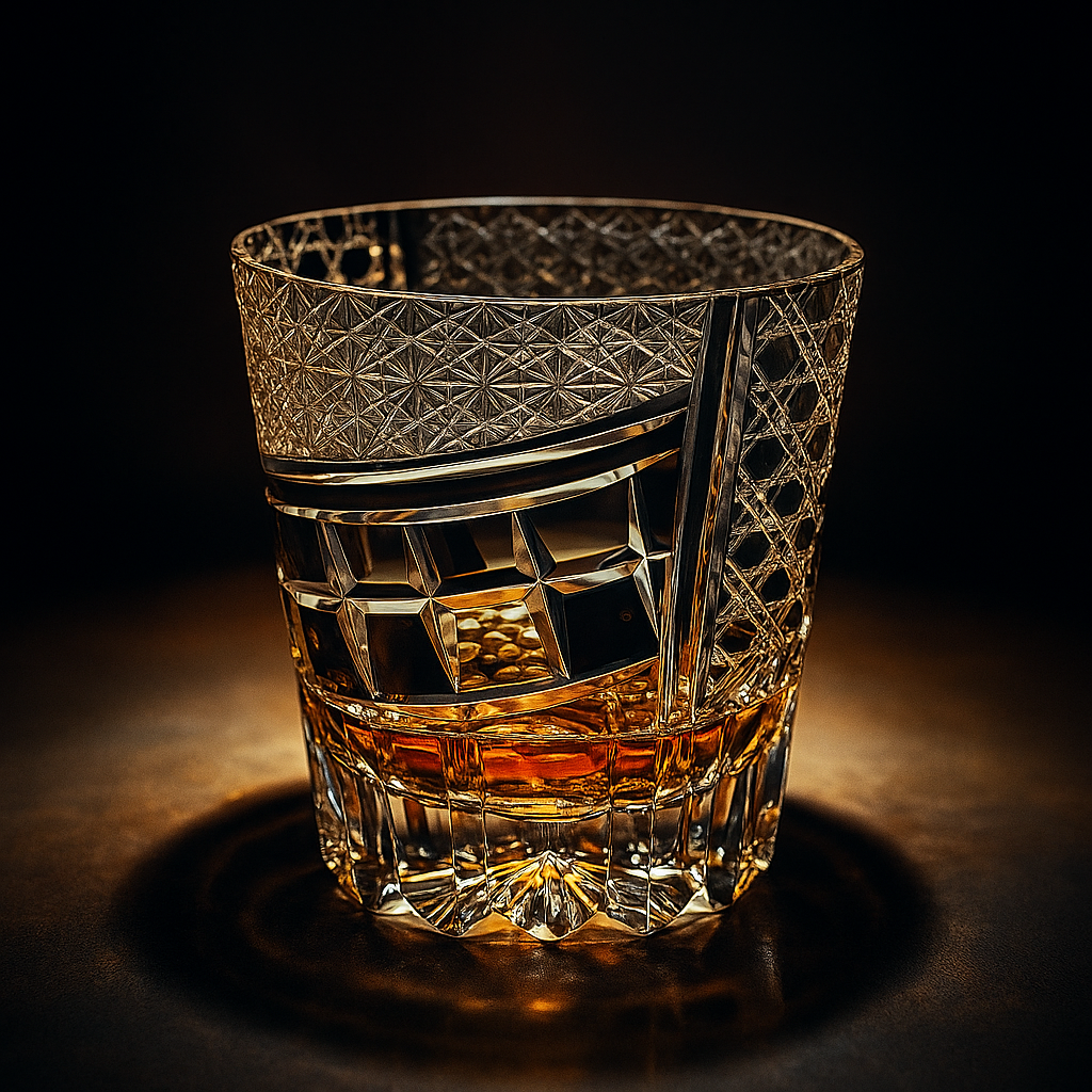 Copo de Cristal Edo Kiriko Olhos de Dragão