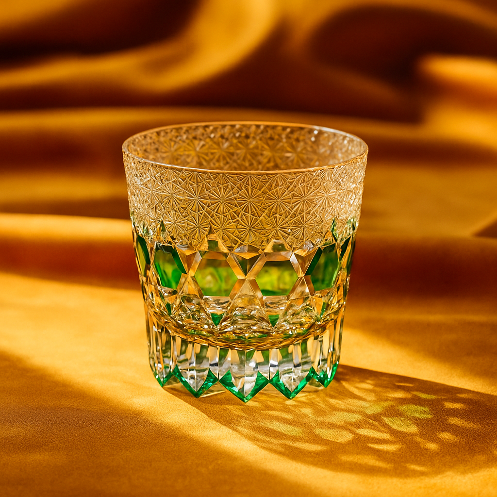 Copo de Cristal Fluorita Edo Kiriko - Arte e Elegância