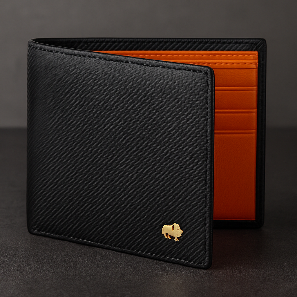 Carteira Masculina de Fibra de Carbono com Bloqueio RFID