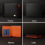 Carteira Masculina de Fibra de Carbono com Bloqueio RFID