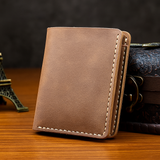 Carteira Masculina de Couro Vintage Crazy Horse