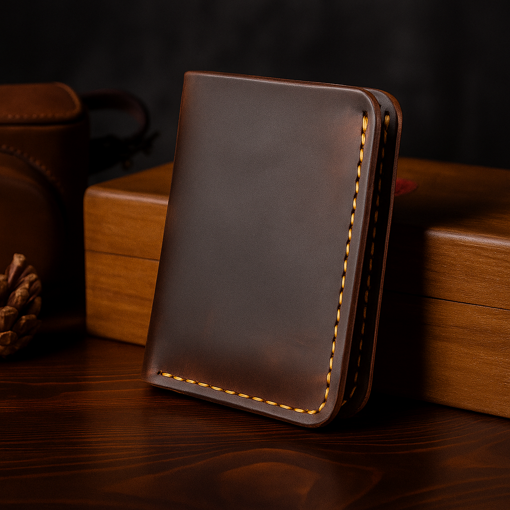 Carteira Masculina de Couro Vintage Crazy Horse