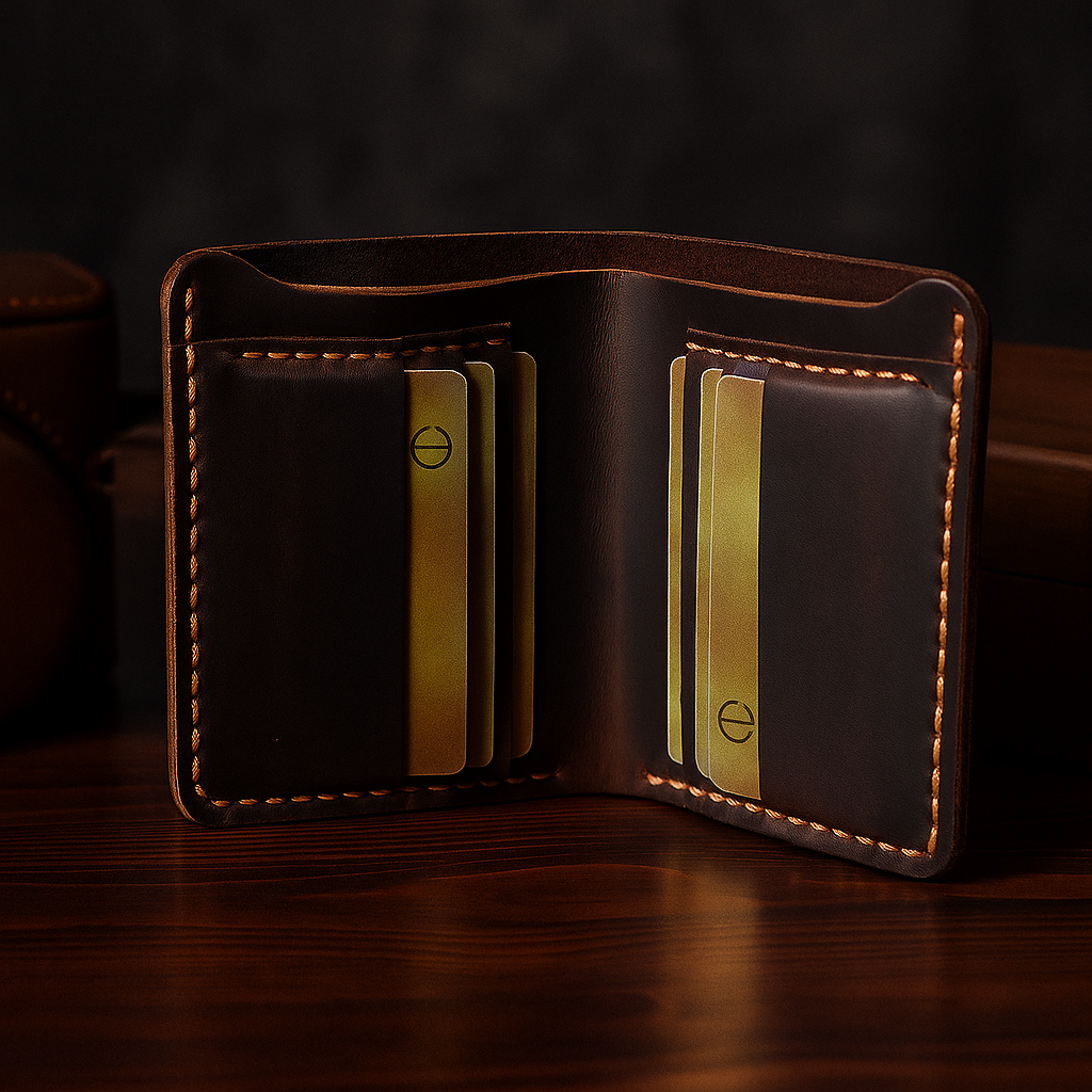 Carteira Masculina de Couro Vintage Crazy Horse