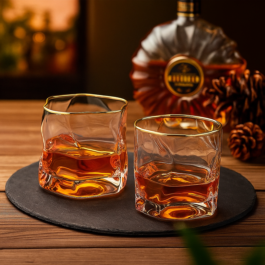 Copo de Cristal EDO Japonês de Design Irregular