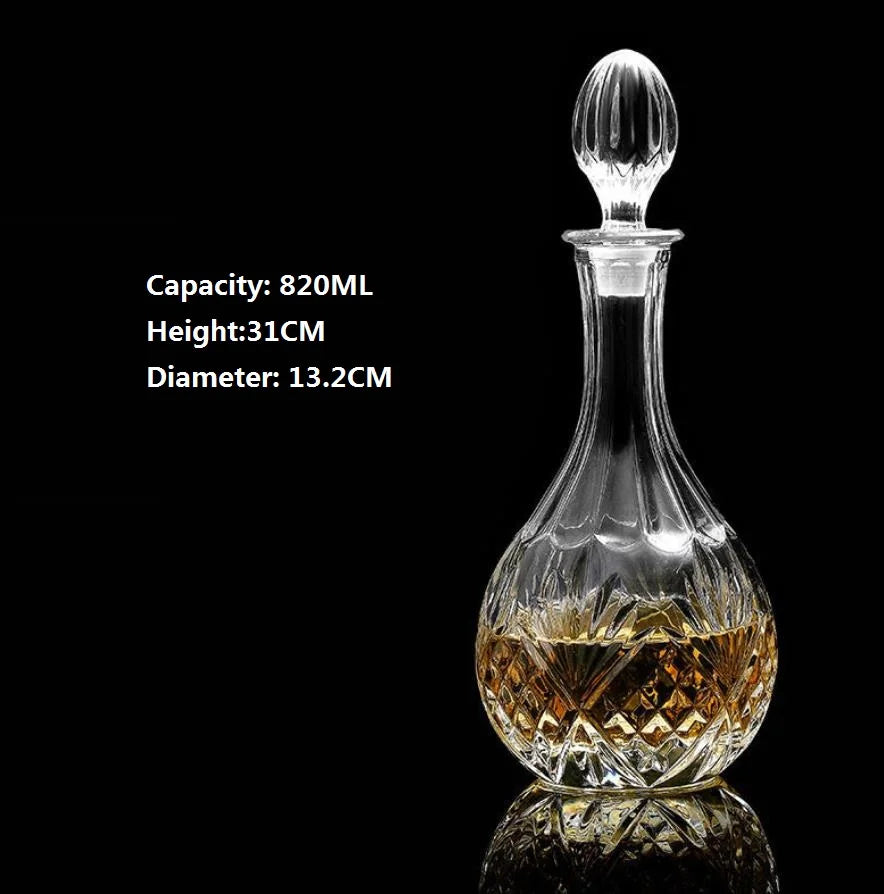 Cristal Whisky Decanter Garrafa, Copo De Vinho, Recipientes De Cerveja, Copo De Vidro, Home Bar Ferramentas, Decoração