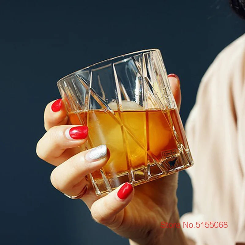 Estilo nórdico dinamarca cidade uísque vidro antiquado vinho mulled vinho copo sombra arte cristal claro copo de uísque para barra