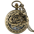 Dois pequenos pássaros estilo retro relógio de bolso de quartzo corrente steampunk colar pingente fob relógio animal com gaiola acessório