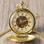 Top luxo suave numerais romanos relógio de bolso mecânico do vintage steampunk mão enrolamento relógio masculino fob com corrente gancho