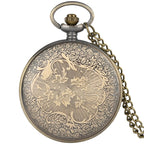 Relógio de bolso de quartzo sobrenatural para homens e mulheres pentagrama oco colar retro pingente corrente presentes de aniversário para amigos
