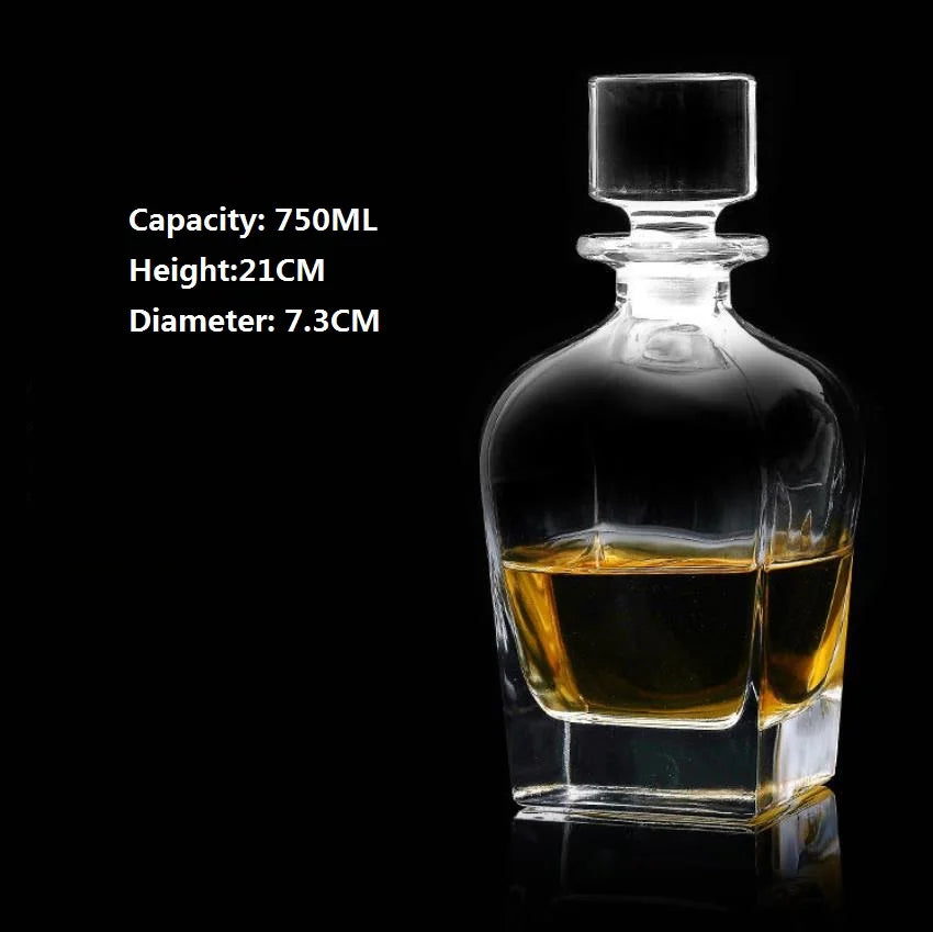 Cristal Whisky Decanter Garrafa, Copo De Vinho, Recipientes De Cerveja, Copo De Vidro, Home Bar Ferramentas, Decoração