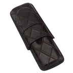 Xifei conjunto de estojo de charuto de couro com 2 espaços, caixa umidificador portátil com cortador de aço inoxidável, acessórios de armazenamento de cigarro para viagem e fumar