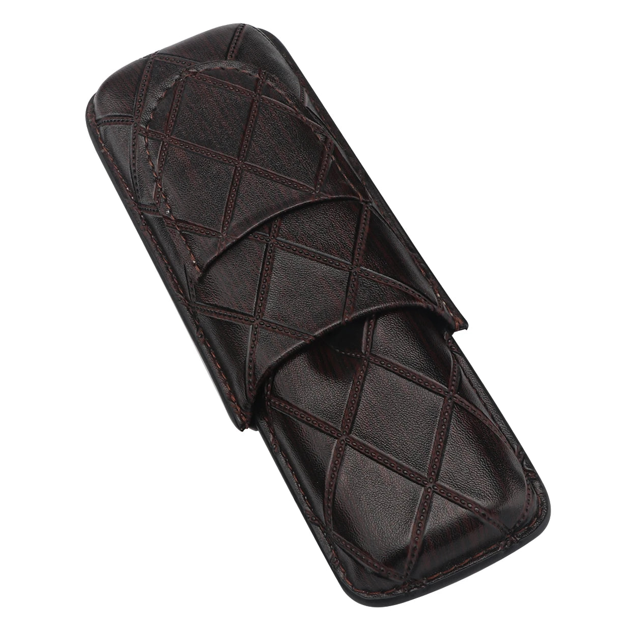 Xifei conjunto de estojo de charuto de couro com 2 espaços, caixa umidificador portátil com cortador de aço inoxidável, acessórios de armazenamento de cigarro para viagem e fumar