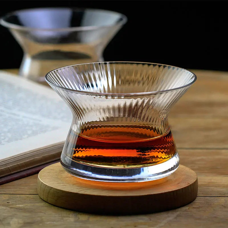 Japonês edo kiriko uísque rotação vidro puro tigela coleção cristal copo de uísque cappie xo brandy snifter limitada caixa de presente de madeira