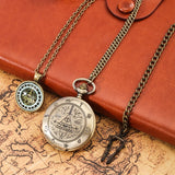 Vintage antigo quartzo gravidade bill cipher queda tempo gem relógio de bolso com caixa de presente conjunto colar pingente jóias para homens