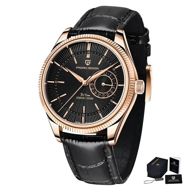 Pagani design masculino relógios de pulso quartzo luxo vidro safira mergulhador relógio masculino 200m à prova dwaterproof água data relógio de negócios para homem