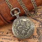 Relógio de bolso de quartzo com cabeça de Buda, aroma tibetano, templo budista, corrente religiosa, colar vintage, presente para homens e mulheres
