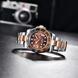 Pagani design 40mm luxo masculino relógio de pulso mecânico aço inoxidável gmt marca superior vidro safira relógios masculinos reloj hombre